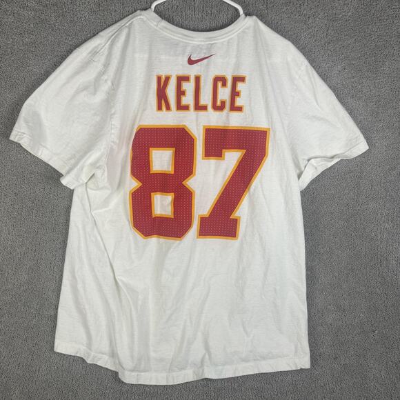 Kansas City Chiefs Shirt Mens XL White NFL Travis Kelce 87 Super Bowl LVII Nike - Picture 5 of 8
